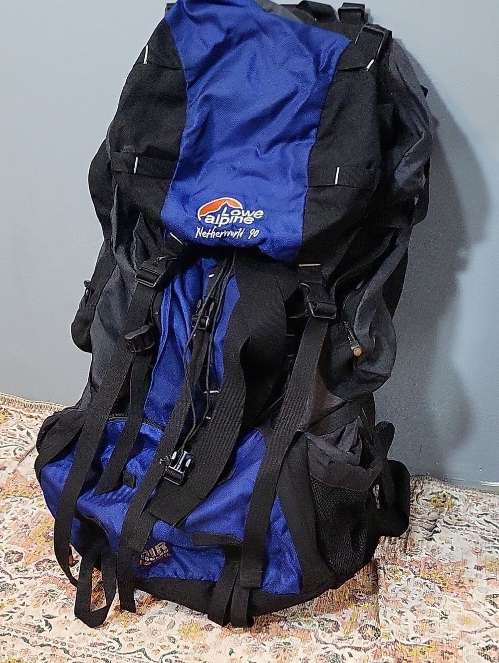 Lowe Alpine Netherworld 90 Blue and Black Large Hiking Backpack